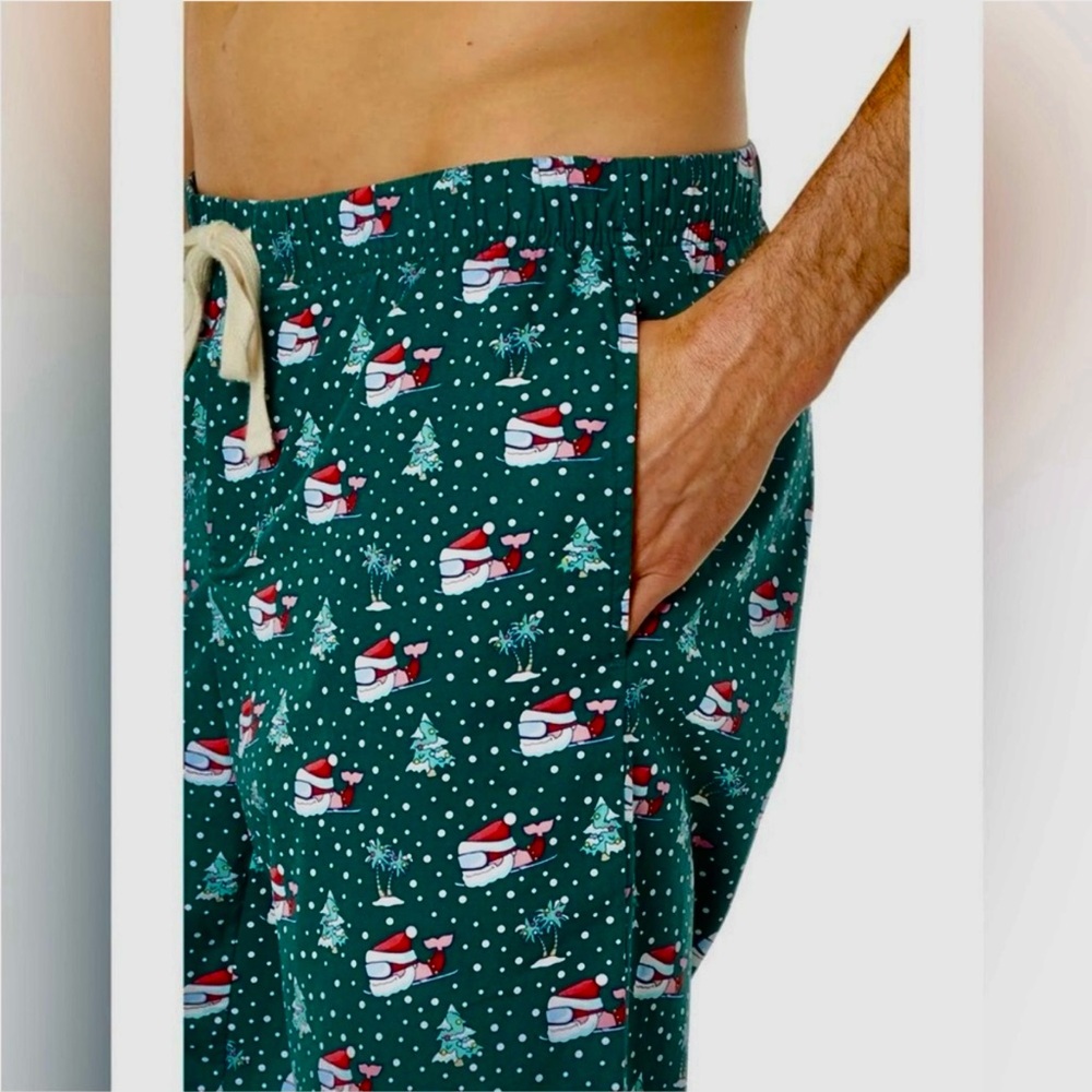 Vineyard Vines Skis and Trees Green Printed Stretch Lounge Pants Size L Unisex - Picture 7 of 14